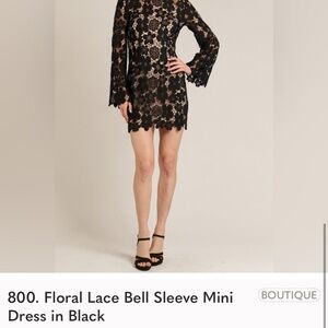 Black Lace Mini Dress